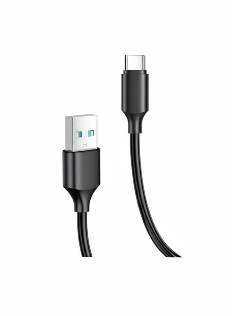 كابل بيانات الشحن السريع من USB-A إلى USB-C 3A، 1 م – أسود